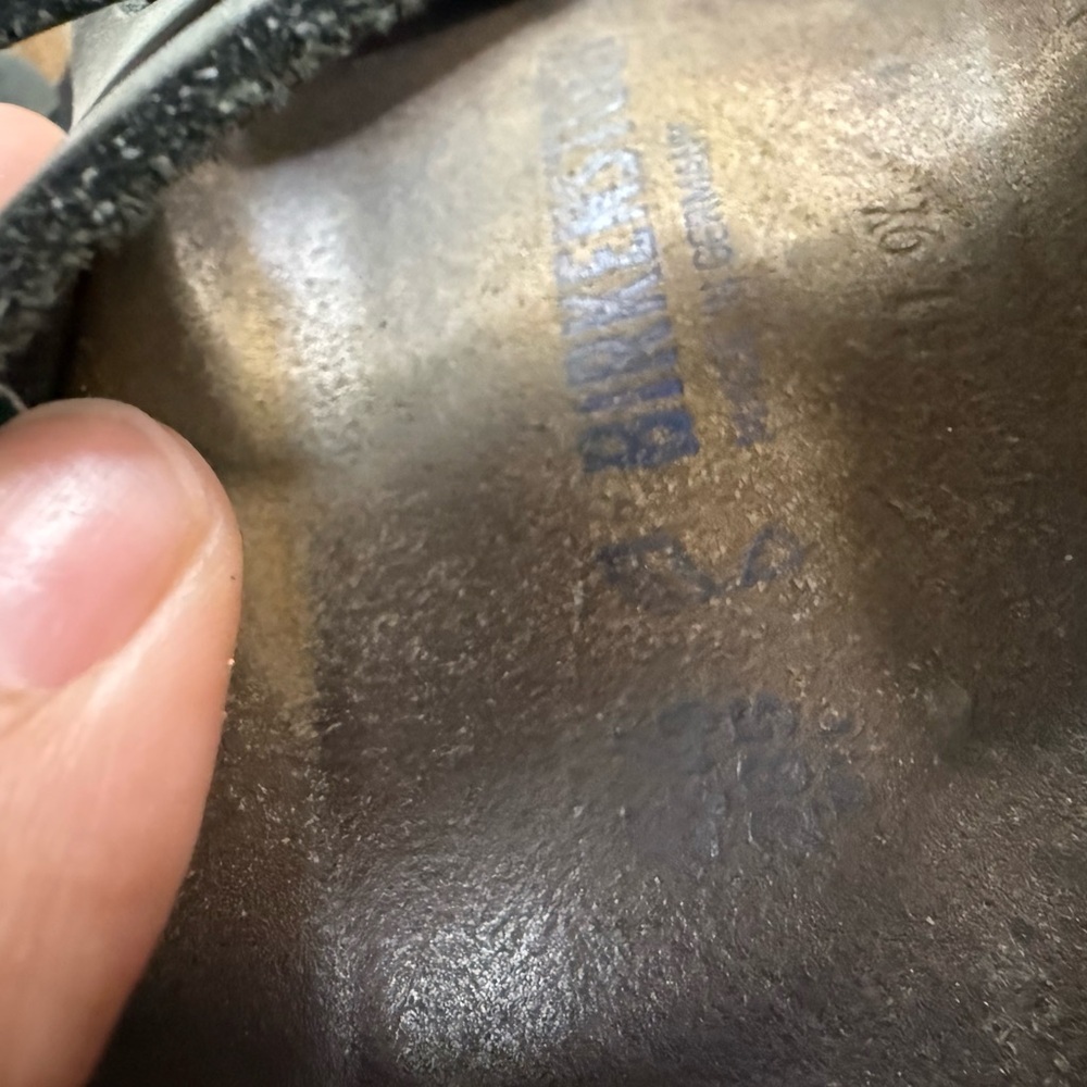 Birkenstock  Arizona mens Dark Gray Slide Sandals - Picture 4 of 6